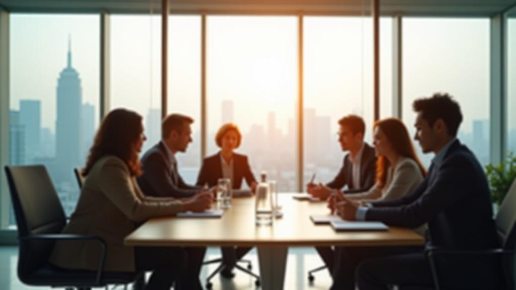 Diverse business team meeting in modern Tokyo office