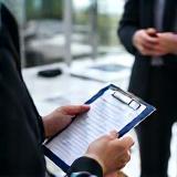 Consultant reviewing compliance checklist